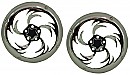 Car Audio Subwoofer Grill Stereo System Includes (2) Chrome Spin Design 10" Grills