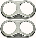 Marine Stereo Boat Dual 6 1/2" Speaker 1" Silver Adapter Spacers Waves & Wheels S2-S