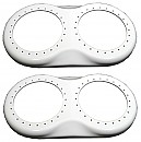 Marine Stereo Boat Dual 6 1/2" Speaker 1" White Adapter Spacers Waves & Wheels S2-W