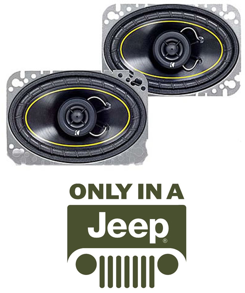 Kicker Stereo DS460 Front 4x6" Speakers Jeep Wrangler