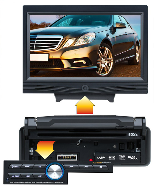 Boss Audio BV9955 New 7" Touchscreen Monitor Multimedia Receiver Single DIN