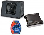Kicker Car Stereo Single L3 10" TS10L3 2 Ohm Loaded Truck Sub Box, DX500.1 Amplifier & Amp Install Kit