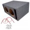 Car Audio Dual 12 Slot Ported Stereo Labyrinth Sub Box Speaker Subwoofer 3/4 Mdf & Sub Wire Kit
