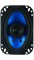 Planet Audio AC46 4" x 6" Two-Way Speaker System Matte Blue Poly Injection Cone 180W