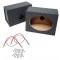 Car Audio Universal Wedge 6" X 9" Sealed Speaker Enclosure Boxes Truck 6X9 Pair & Sub Wire Kit
