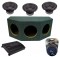 Power Acoustik CW2-124 Sub Loaded Car Stereo Dual 12" Crypt Sealed Sub Box with REP1-2100D Amplifier & 4GA Amp Kit