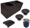 Power Acoustik CW2-124 Sub Car Stereo Dual 12" Crypt Armor Coated Ported Sub Box with REP1-2100D Amplifier & 4GA Amp Kit