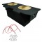 Chevy Camaro 93-02 Coupe Dual 12" Sub Box Speaker Subwoofer Stereo Mdf Enclosure & Sub Wire Kit