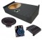 Power Acoustik RW1-12 Single 12" Ford F150 Super Cab 09-13 Truck Reaper Sub Box with REP2-450 Amplifier & 8GA Amp Kit