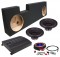 Power Acoustik RW1-10 Sub 04-13 Ford F250 F350 Super Crew Truck Loaded Dual 10" Sub Box with REP1-2000 Amplifier & 4GA Amp Kit