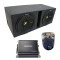 Car Stereo Vented Port Dual 12 Kicker CompC CWCS12 Sub Box & CXA600.1 Amp Package