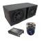Car Stereo Vented Port Dual 10" Kicker CompVR CVR10 Sub Box & CX1200.1 Amp