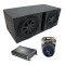 Car Stereo Vented Port Dual 12" Kicker CompVR CVR12 Sub Box & CX1200.1 Amp