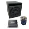 Car Stereo Slotted S Port Single 15" Kicker CompVR CVR15 Sub Box CXA600.1 Amp