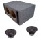 Power Acoustik CW2-104 Sub Car Stereo Dual 10" Crypt Slot Ported Subwoofer Box Loaded Enclosure Package