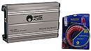 RE Audio DTS-1000.1 Car Stereo Class D Subwoofer 1600 Watt Amplifier & 4GA Amp Kit