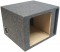 Single 10" Square Cutout Vented Subwoofer Box Enclosure (Gray)