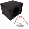 Car Audio Single 15" Ported Subwoofer Box Coated Mdf Bass Speaker Sub Enclosure & Sub Wire Kit