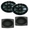 Kicker PS69 6"x9" PS-Series 2-Ohm Coaxial Powersport Speaker Package with Acoustic Baffle Pair