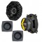 Kicker DSC404 4" DS-Series 2-Way Coaxial Speaker Package with Acoustic Baffle Pair
