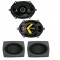 Kicker DSC6804 6"x8" DS-Series 2-Way Coaxial Speaker Package with Acoustic Baffle Pair