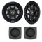 Kicker PSC65 6.5" PS-Series 4-Ohm Coaxial Powersport Speaker Package with Acoustic Baffle Pair
