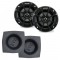 Kicker PS4 4" PS-Series 4-Ohm Coaxial Powersport Speaker Package with Acoustic Baffle Pair