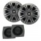 Kicker 41KM44CW 4" KM-Series Coaxial 2-Way Marine Speaker Package with Acoustic Baffle Pair
