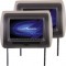 Power Acoustik HDVD-72CCP 1-Pair Universal Replacement Headrest Package with DVD Player & 7" LCD Screen