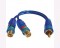Sound Quest SQIBY2F Value Series  Female Y Blue RCA Interconnect Cable